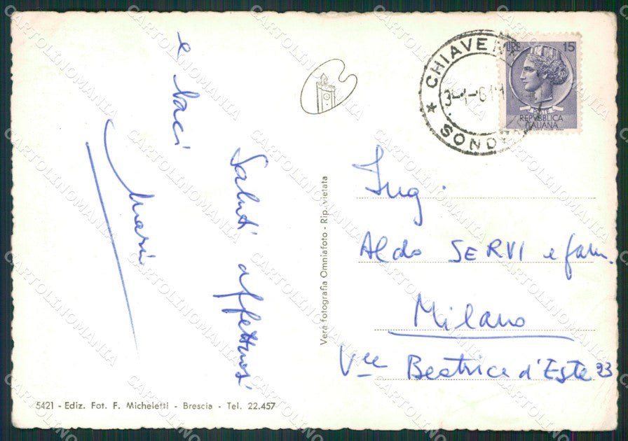 Sondrio Campodolcino La Motta PIEGHE Foto FG cartolina KV8130 – retro