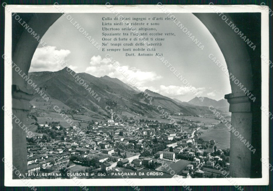Bergamo Clusone Valseriana Antonio Alci ANGOLO SCOLLATO Foto FG cartolina KV8131 – fronte