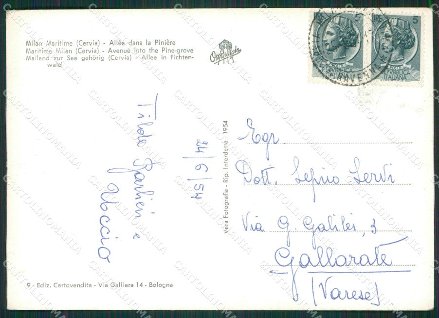 Ravenna Cervia Milano Marittima Foto FG cartolina KV8133 – retro