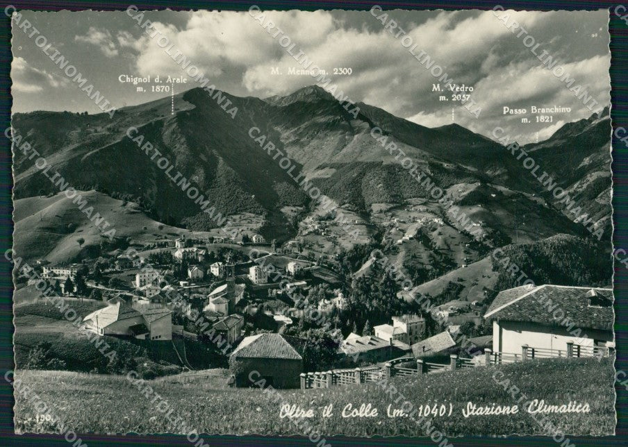 Bergamo Oltre il Colle Mappa Foto FG cartolina KV8134 – fronte