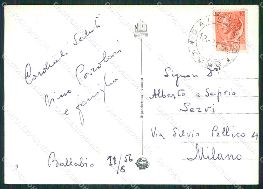 Lecco Ballabio Grigna Foto FG cartolina KV8136 – retro