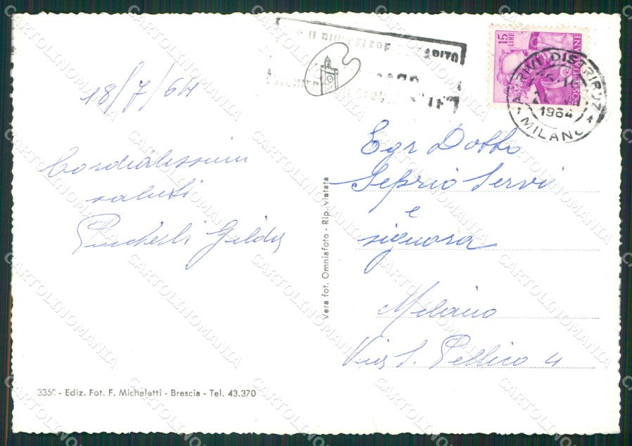 Bergamo Schilpario Foto FG cartolina KV8145 – retro