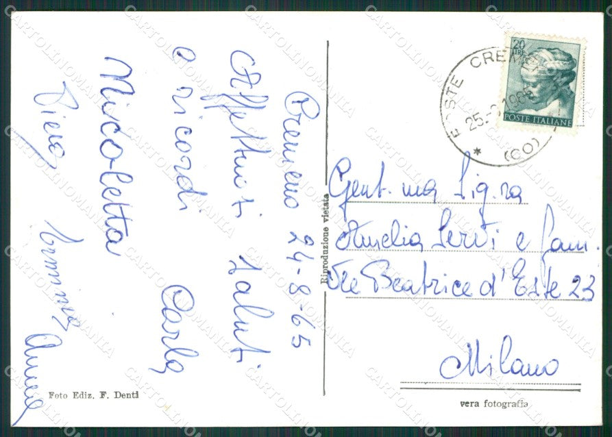 Lecco Cremeno Valsassina Foto FG cartolina KV8157 – retro