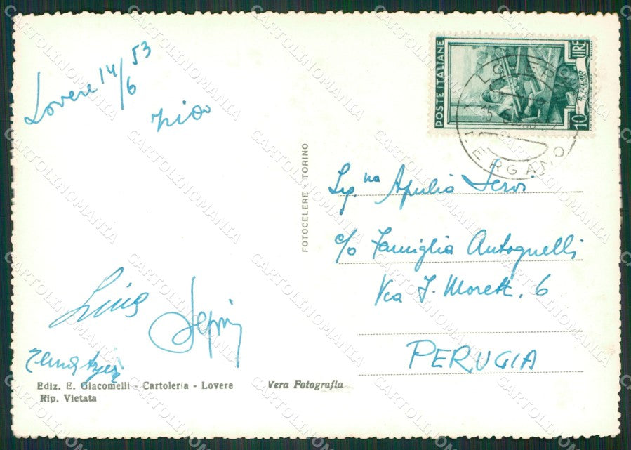 Brescia Isola di Loreto Lago d'Iseo Foto FG cartolina KV8165 – retro