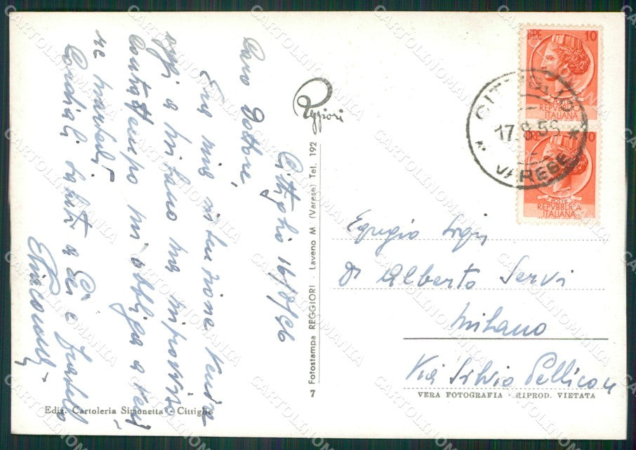 Varese Cittiglio Foto FG cartolina KV8166 – retro