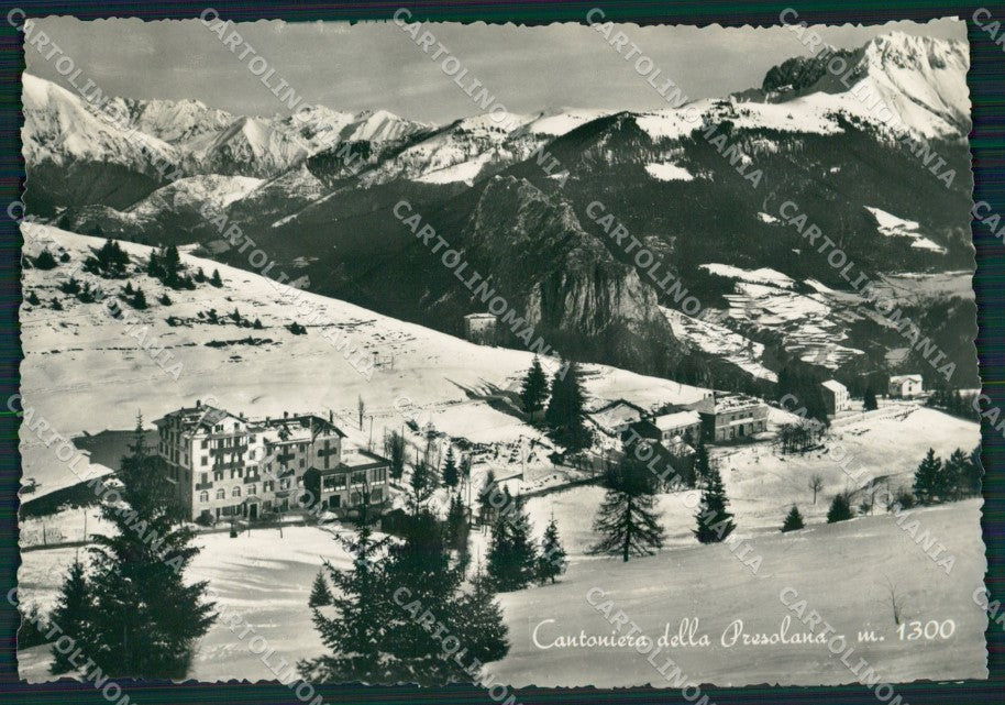 Bergamo Colere Cantoniera della Presolana Nevicata Foto FG cartolina KV8169 – fronte