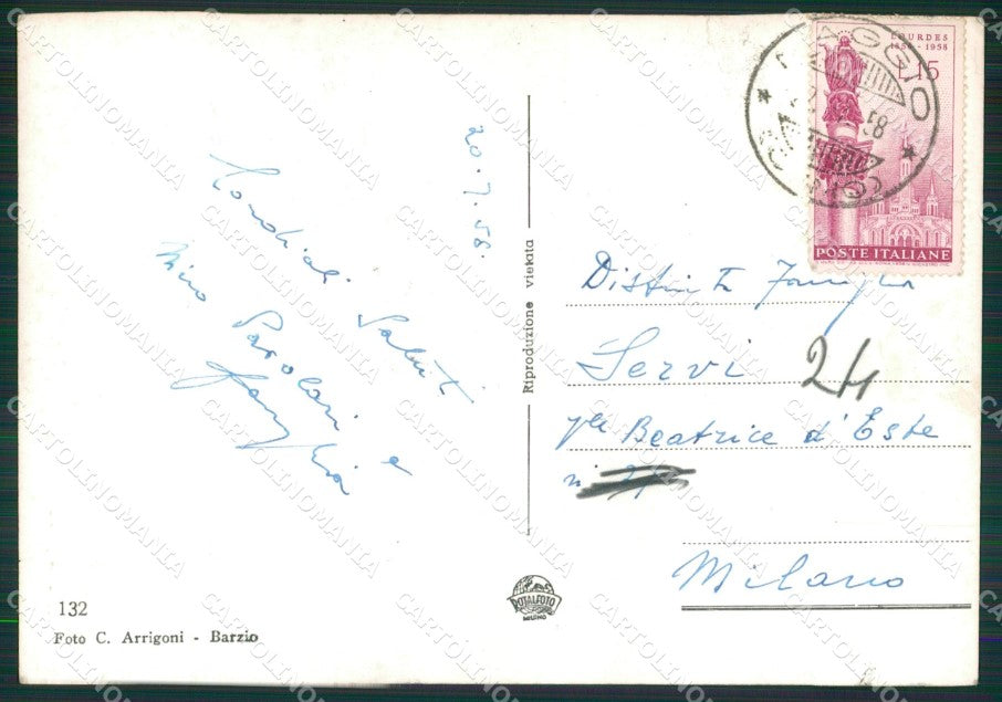 Lecco Premeno Maggio Foto FG cartolina KV8174 – retro