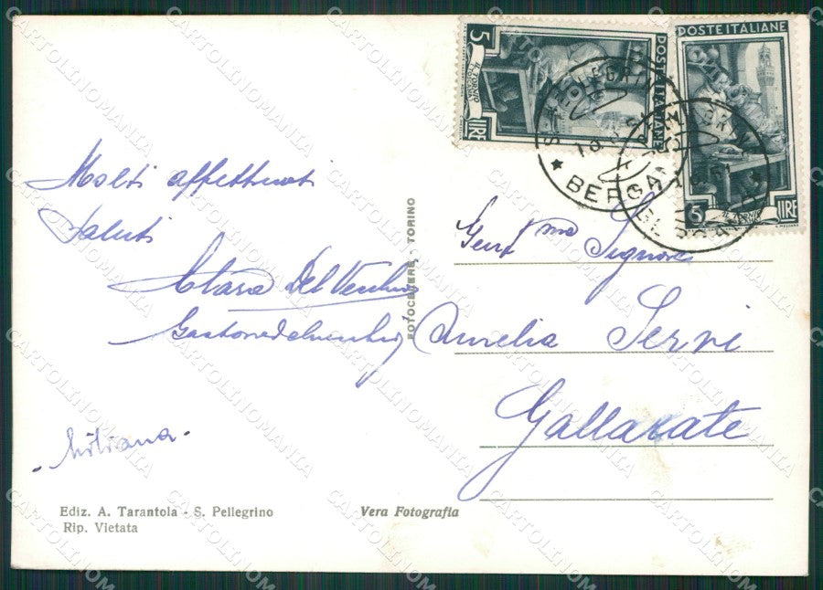 Bergamo San Pellegrino Terme Foto FG cartolina KV8180 – retro
