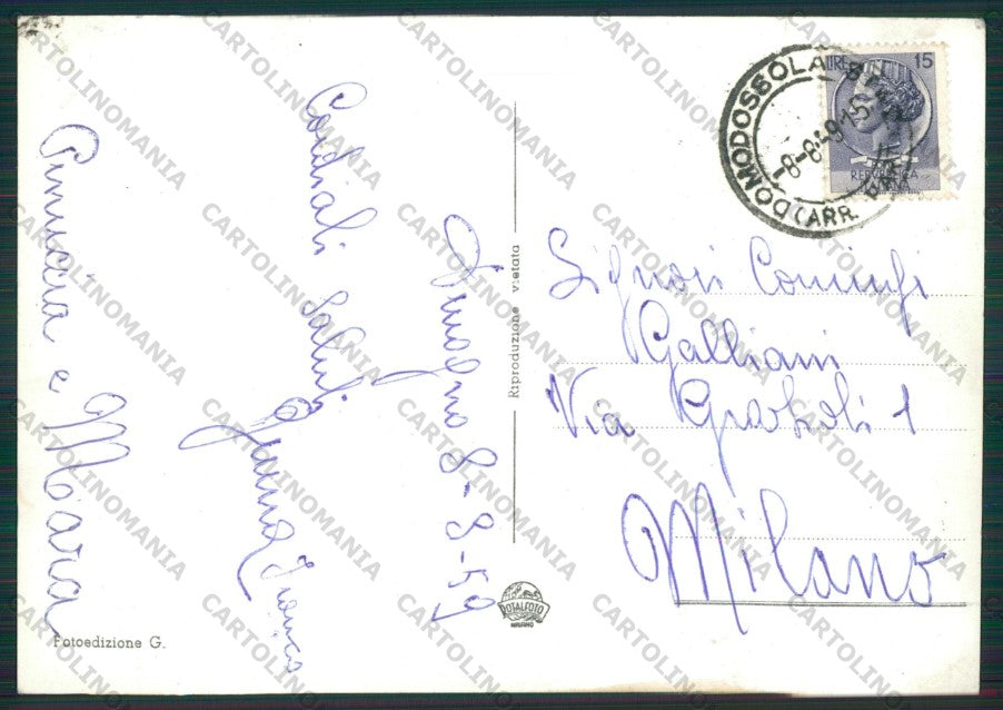 Verbania Druogno Valle dei Pittori Colonia PIEGA Foto FG cartolina KV8183 – retro