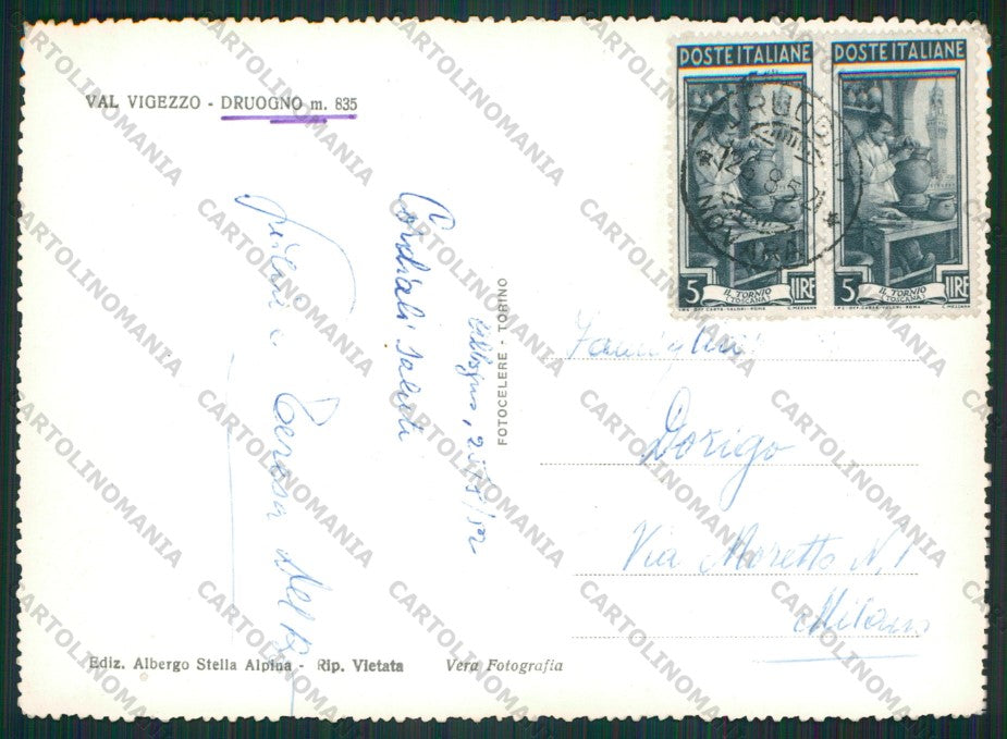 Verbania Druogno Albogno Sagrogno Foto FG cartolina KV8187 – retro