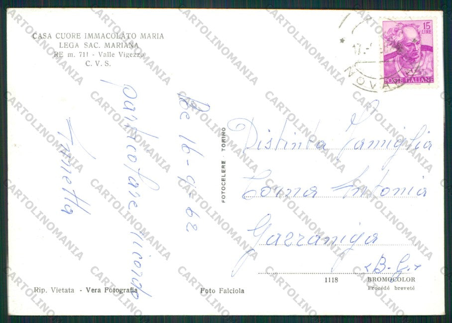 Verbania Re Valle Vigezzo Foto FG cartolina KV8192 – retro