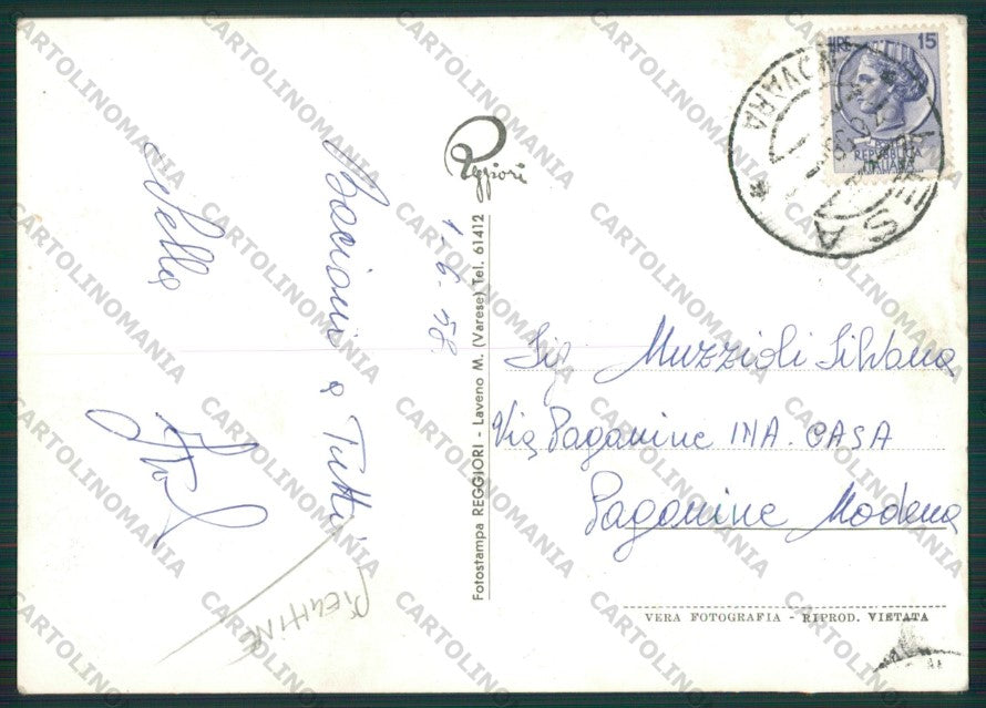 Novara Lesa Lago Maggiore Tennis PIEGHINE Foto FG cartolina KV8203 – retro