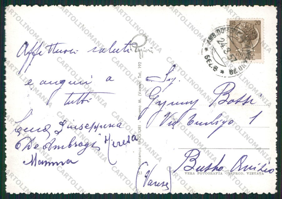 Novara Lesa Lago Maggiore Foto FG cartolina KV8204 – retro
