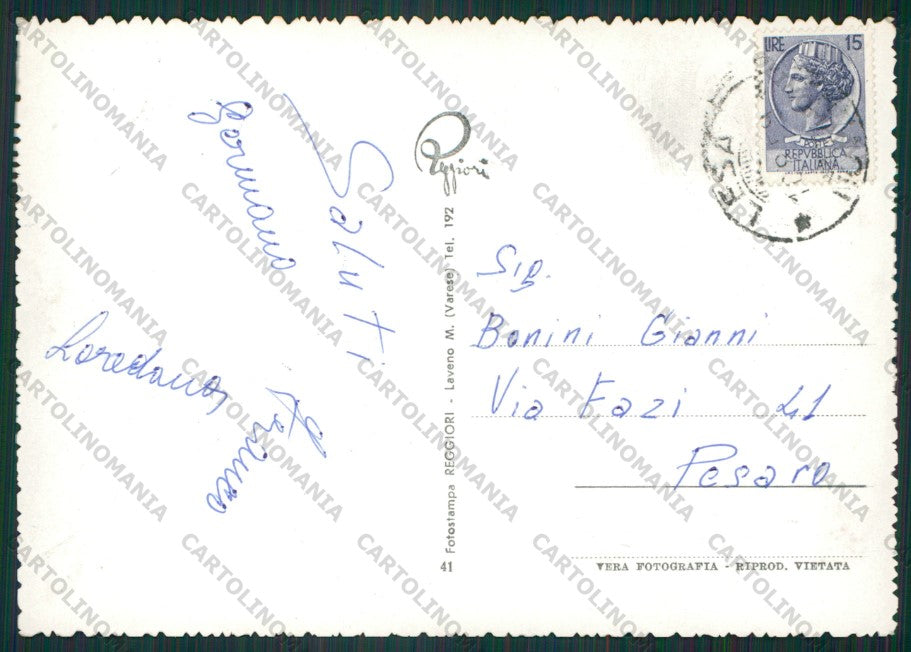 Novara Lesa Lago Maggiore PIEGHINA Foto FG cartolina KV8206 – retro