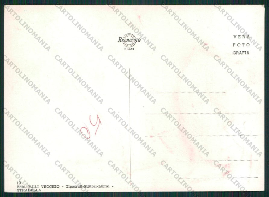 Pavia Stradella Piscina PIEGATA MACCHIA Foto FG cartolina KV8220 – retro