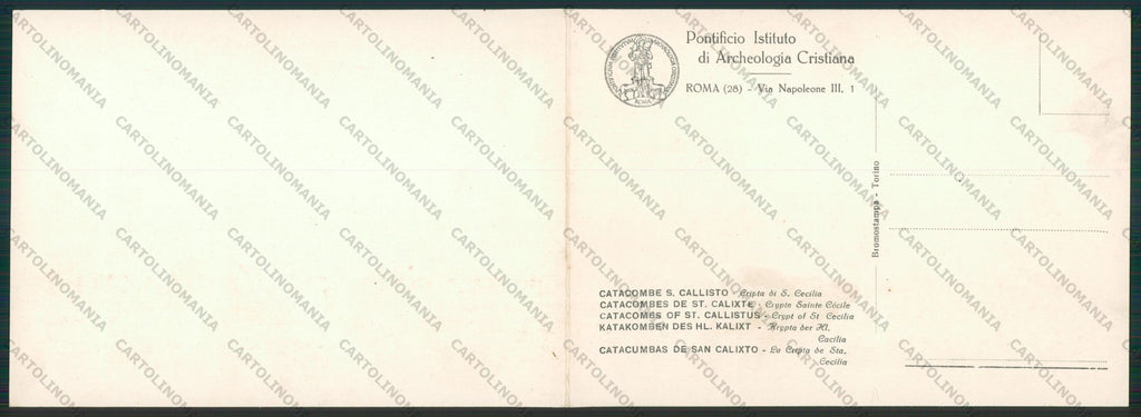 Roma Città Pontificio Archeologia Cristiana DOPPIA Foto FG cartolina KV8222 – retro