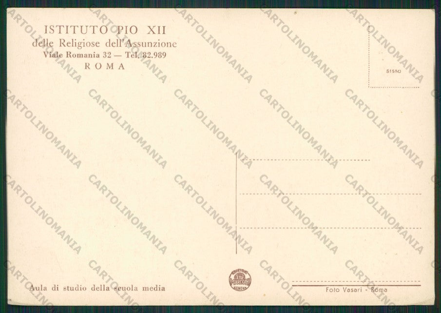 Roma Città Istituto Pio XII FG cartolina KV8241 – retro