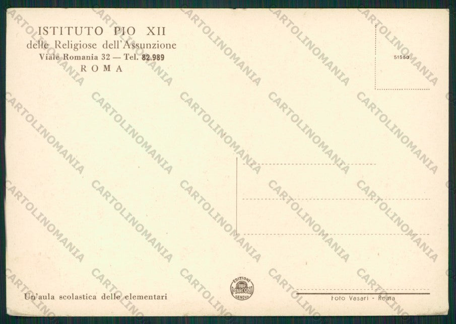 Roma Città Istituto Pio XII FG cartolina KV8243 – retro