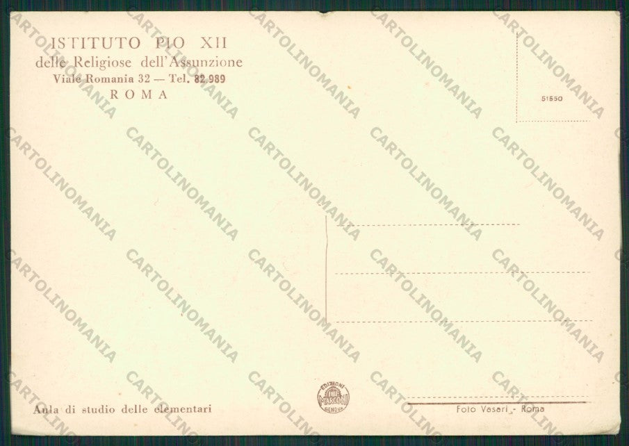 Roma Città Istituto Pio XII FG cartolina KV8244 – retro