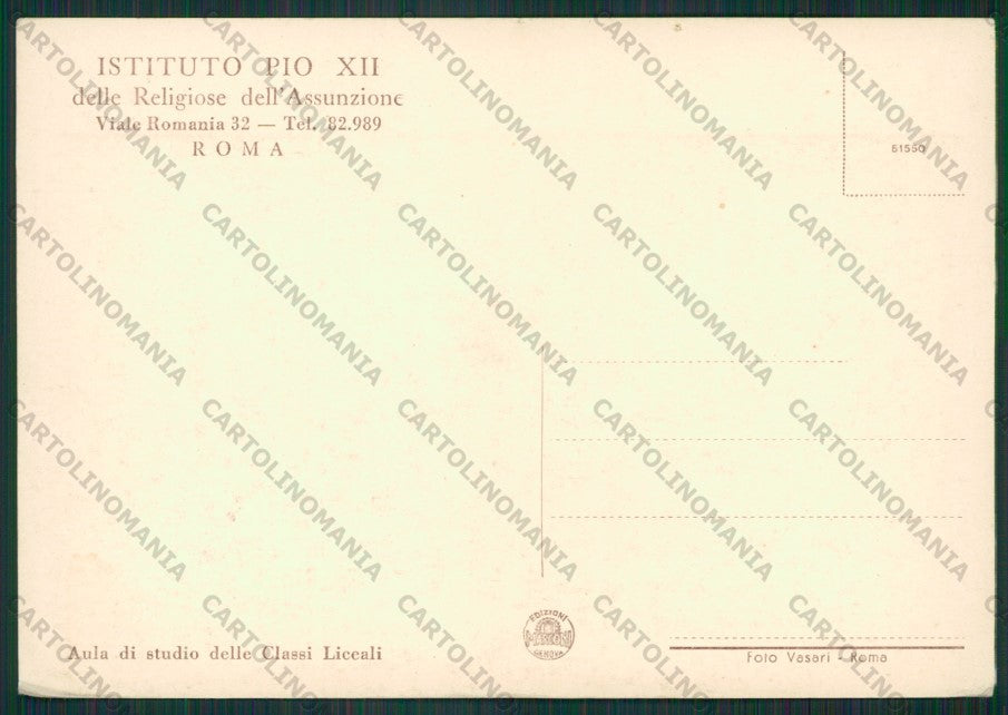 Roma Città Istituto Pio XII FORO FG cartolina KV8245 – retro