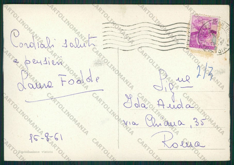 Pistoia Montecatini FG cartolina KV8268 – retro