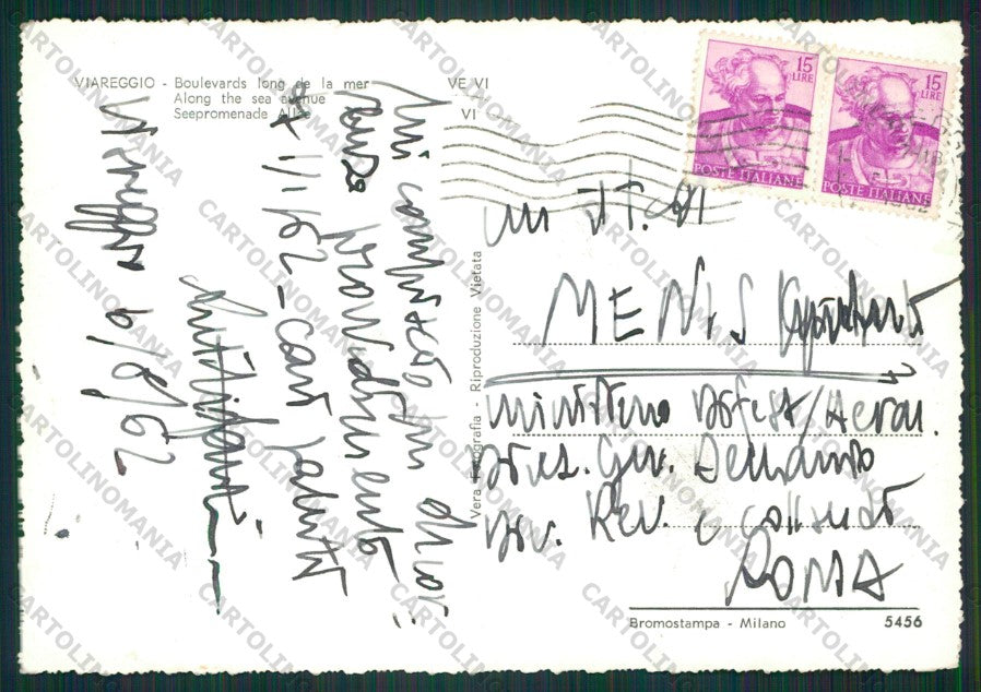 Lucca Viareggio Foto FG cartolina KV8270 – retro
