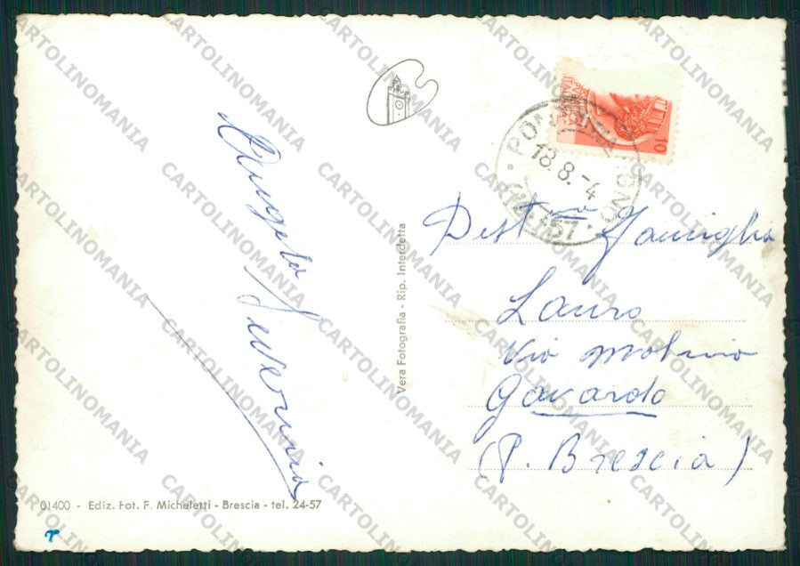 Trento Passo del Tonale Sci PIEGHINE Foto FG cartolina KV8280 – retro