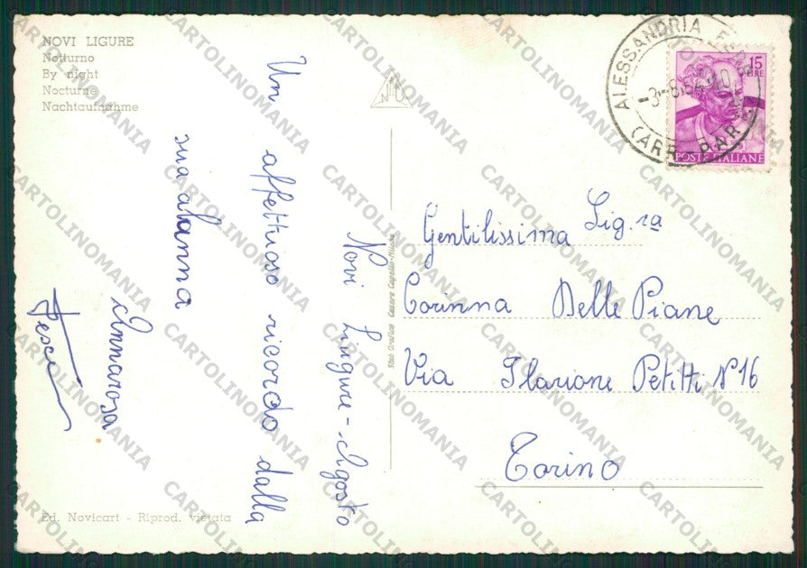 Alessandria Novi Ligure Auto Foto FG cartolina KV8281 – retro