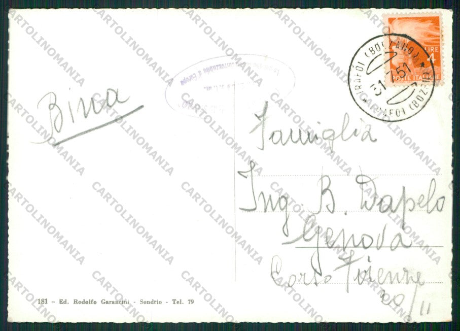 Bolzano Strada dello Stelvio Foto FG cartolina KV8287 – retro