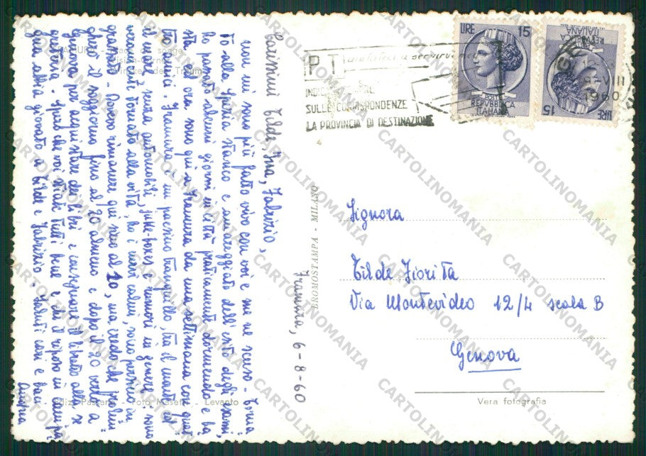 La Spezia Framura PIEGHINA Foto FG cartolina KV8288 – retro