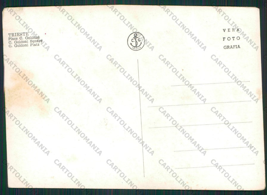 Trieste Città PIEGATA Foto FG cartolina KV8300 – retro