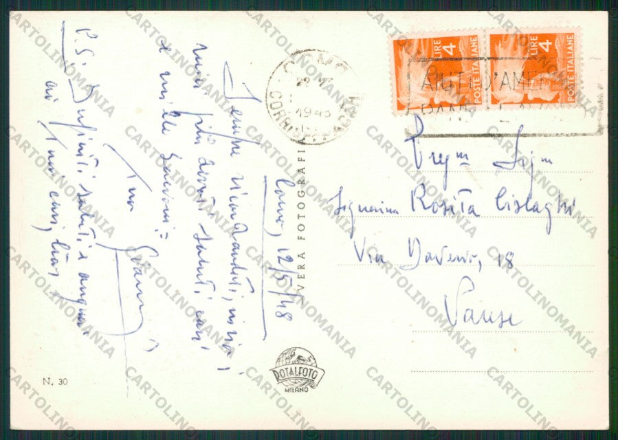 Como Città Lago di Barche Foto FG cartolina KV8315 – retro