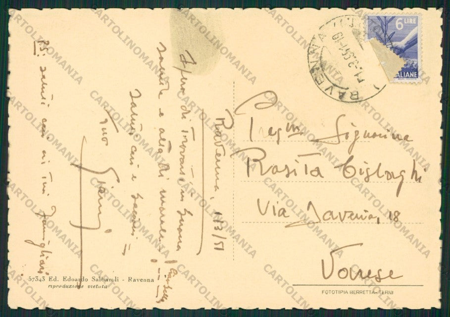 Ravenna Marina di FG cartolina KV8316 – retro