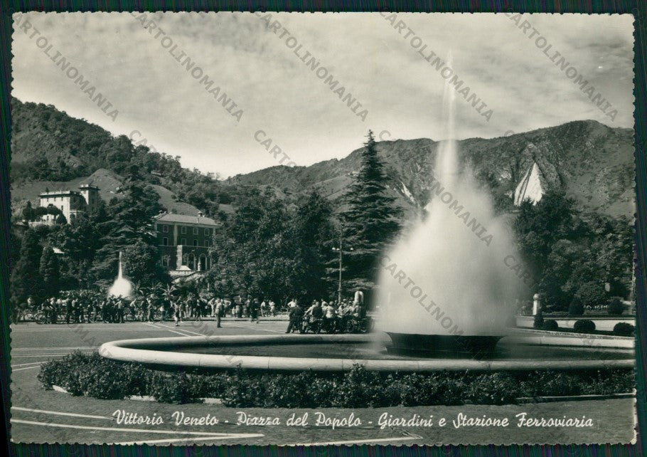 Treviso Vittorio Veneto Fontana Stazione Foto FG cartolina KV8327 – fronte