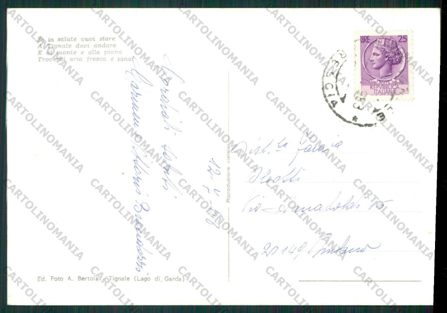 Brescia Tignale Lago di Garda Foto FG cartolina KV8332 – retro