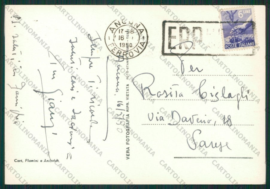 Ancona Città Navi Foto FG cartolina KV8339 – retro