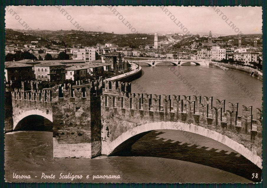 Verona Città Ponte Scaligero Foto FG cartolina KV8342 – fronte