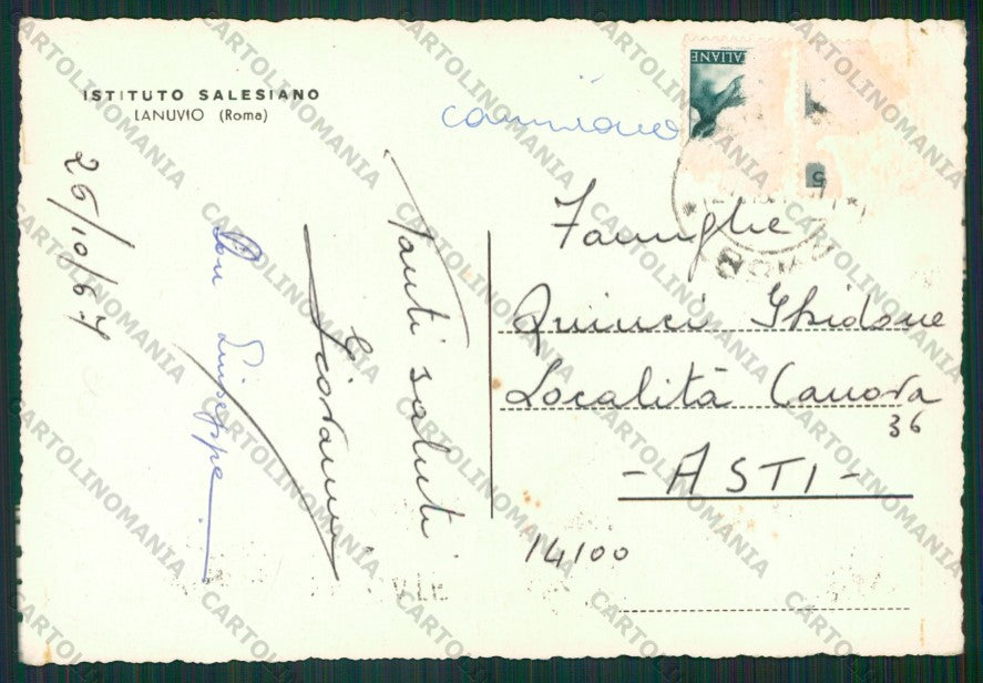 Roma Lanuvio Istituto Salesiano FG cartolina KV8370 – retro