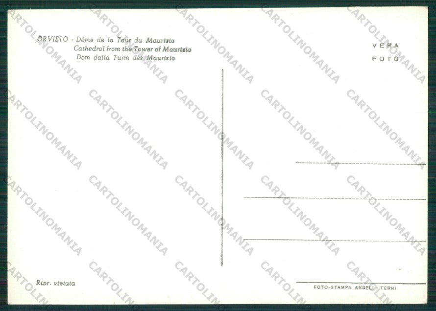 Terni Orvieto Torre di Maurizio Campana Foto FG cartolina KV8376 – retro