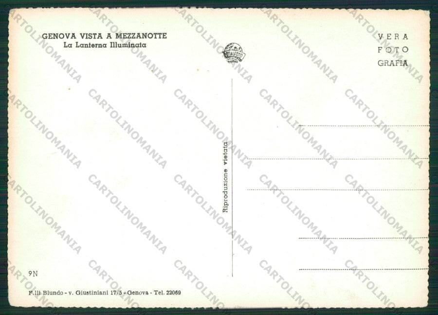 Genova Città Foto FG cartolina KV8389 – retro