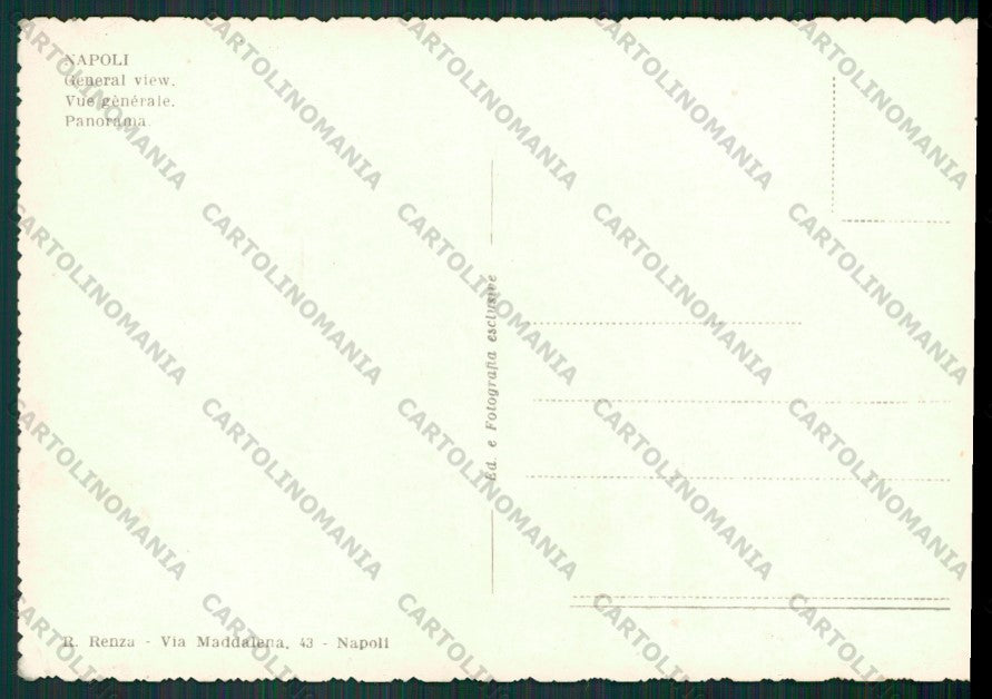 Napoli Città PIEGHINA Foto FG cartolina KV8400 – retro