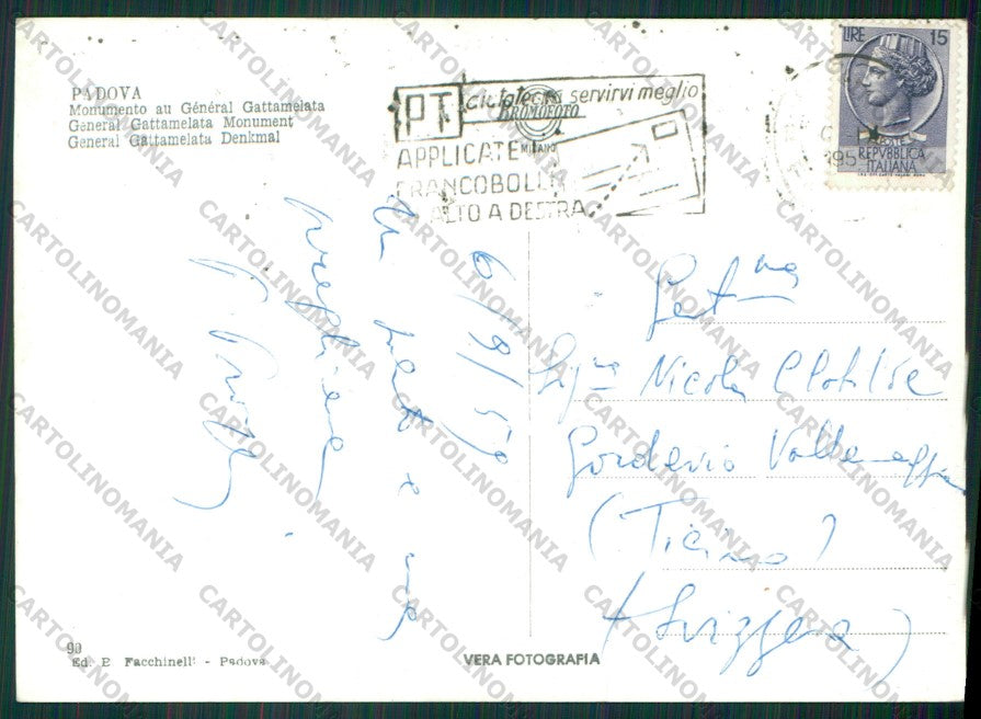 Padova Città Foto FG cartolina KV8406 – retro