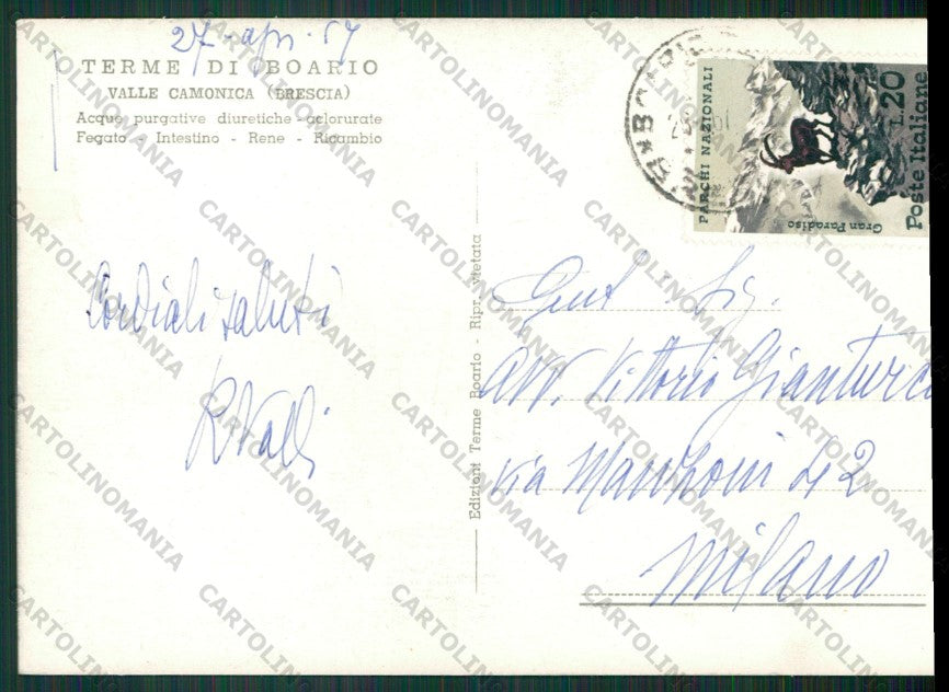 Brescia Boario Terme FG cartolina KV8435 – retro