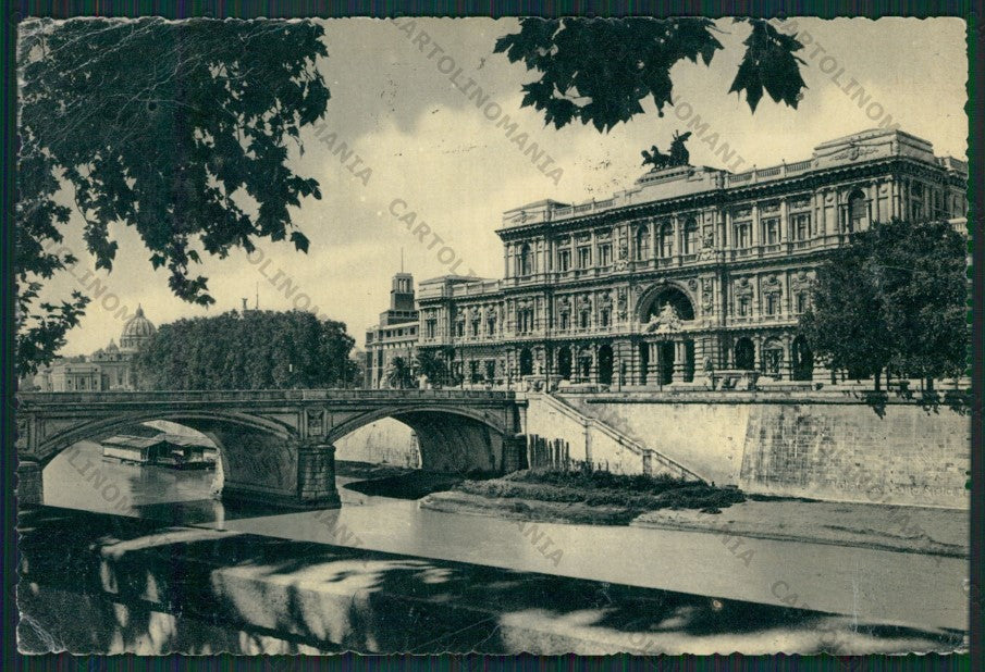 Roma Città Palazzo di Giustizia ABRASA PIEGHINE FG cartolina KV8437 – fronte