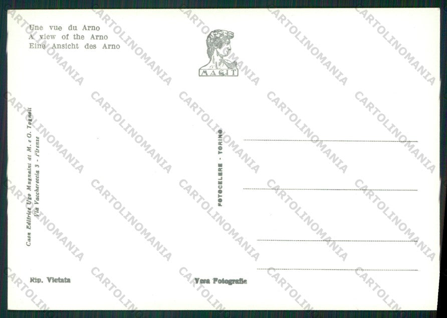 Firenze Città Arno Barca Foto FG cartolina KV8446 – retro