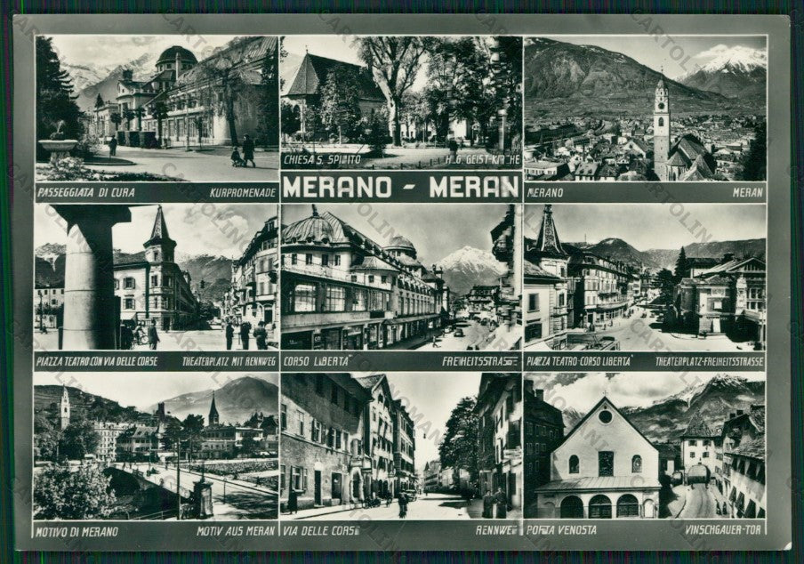 Bolzano Merano PIEGA Foto FG cartolina KV8456 – fronte