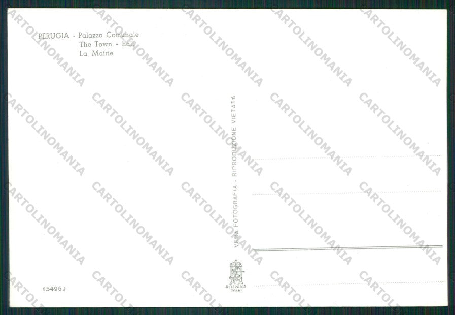 Perugia Città Foto FG cartolina KV8458 – retro