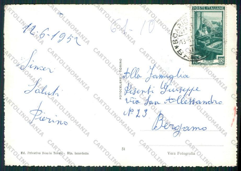 Brescia Boario Terme Foto FG cartolina KV8460 – retro