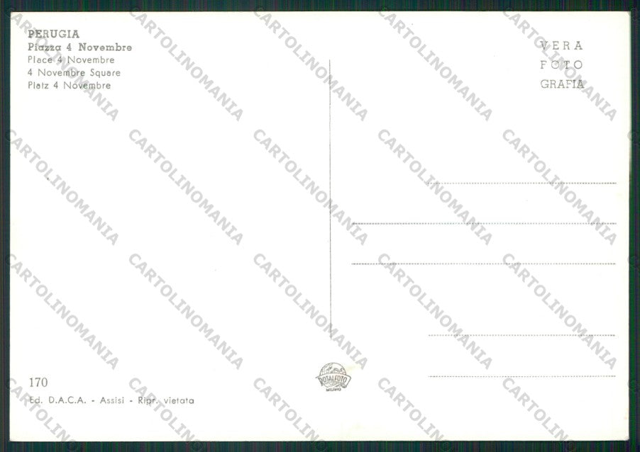 Perugia Città Foto FG cartolina KV8500 – retro