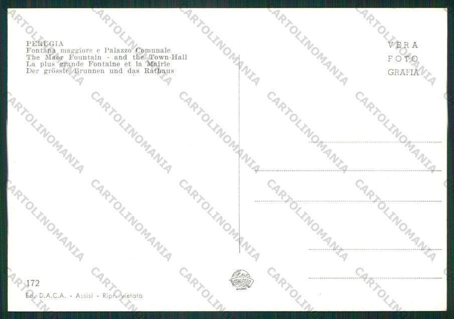 Perugia Città Corriere Auto Comune Foto FG cartolina KV8502 – retro